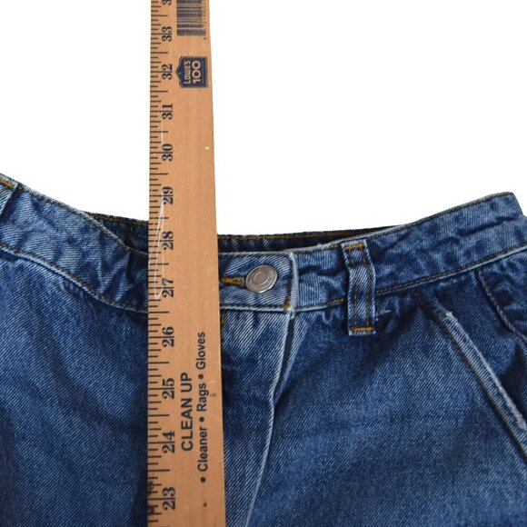 ZARA Deconstructed Denim Skirt S Raw Hem Y2K Grunge Asymmetrical - Picture 6 of 7